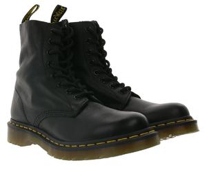 Dr. Martens 1460 Echtleder-Stiefel komfortable Schnür-Schuhe mit gelben Nähten 13512006 Schwarz 36