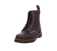 Schnürboots DR. MARTENS "1460 Pascal 8 Eye Boot", Damen, Gr. 40, braun (dunkelbraun), Leder, klassisch, Schuhe, Schnürboots, Freizeitschuh mit Blockabsatz und Anziehlasche (56678820-40) dunkelbraun