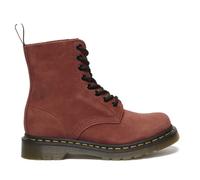 Schnürboots DR. MARTENS "1460 Pascal 8 Eye Boot", Damen, Gr. 42, russet rot rot, Nubukleder, casual, Schuhe, Festival, Blockabsatz, Schnürboots mit gelber Rahmennaht (44848458-42) russet rot rot