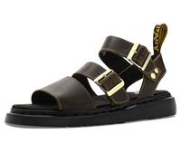 Riemchensandale DR. MARTENS "Gryphon", Damen, Gr. 39, braun, olivgrün, Leder, Schuhe Riemchensandale, Römersandale, Sommerschuh im derben Dr. Martens Look - schmale Form (10532547-39) braun, olivgrün