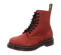 Schnürboots DR. MARTENS "1460 Pascal 8 Eye Boot", Damen, Gr. 37, rot (dunkelrot), casual, Schuhe, Festival, Blockabsatz, Schnürboots mit gelber Rahmennaht (44848458-37) dunkelrot