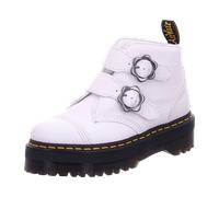 Dr. Martens Airwair Devon Flower Buckle Leather Boots für Damen, weiß, Größe 40 EU