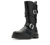 Dr. Martens Flache Stiefel Anistone Strap High Boot Black Orleans in Schwarz 39