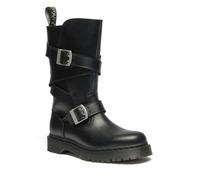 Dr. Martens Flache Stiefel Anistone Strap High Boot Black Orleans in Schwarz 41