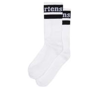 Dr. Martens Unisex Athletic Logo Cotton Blend Socke, weiß/schwarz, S-M