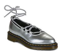 Dr. Martens Ballerinas Elphie II Lace Up Silver Metallic Patent Lamper in Silbern 40