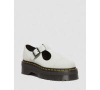 Dr. Martens Bethan Tumbled Nubuck Leder Mary Jane Plateauschuhe in Creme/Grün, Größe: 40
