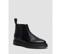 Dr. Martens Bianca II Tapered Croc Emboss Leder Lo Stiefel in Schwarz, Größe: 39