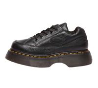 Dr. Martens Oxford-Schuhe mit Plattform, schwarzes Leder, dicke Sohle mit gelben Nähten, Schwarz , 40 EU