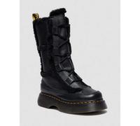 Dr. Martens Buzz Milled Nappa Leder Schnürstiefel Mit Kunstfellfutter in Schwarz, Größe: 41
