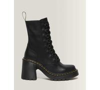 Dr. Martens Chesney Leder Flared Heel Schnürstiefel in Schwarz, Größe: 40