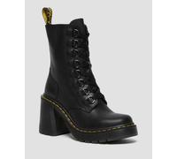 Dr. Martens Chesney Leder Flarot Heel Schnürstiefel in Schwarz, Größe: 38