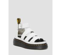 Dr. Martens Clarissa II Quad Milled Nappa Leder Plateau Sandalen in Weiß, Größe: 43