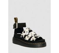Dr. Martens Clarissa Strap Hair On Leder Quad Sandalen in Creme, Größe: 37