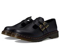 Dr. Martens Damen Vegan 8065 Mary Jane Flat, Black Felix Rub Off, 42 EU