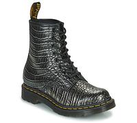 Dr. Martens Damenstiefel 1460 Gunmetal Wild Croc Emboss in Schwarz 37