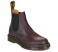 Chelseaboots DR. MARTENS, Herren, Gr. 43, braun (dunkelrot), Leder, used, Schuhe Chelseaboots, Blockabsatz, Stiefelette mit Stretcheinsätzen (57321905-43) dunkelrot