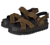 Dr. Martens Plateau-Sandalen mit Riemen, dicke Sohle, olivgrün, Chunky-Stil, Oliv, 40 EU