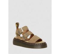 Dr. Martens Gryphon Tumbled Nubuck Leder Plateausandalen in Bräunen/Braun, Größe: 42