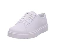 DR. Martens Herren 6 Eye Shoe Sneaker, White 10 Oz Canvas, 45 EU