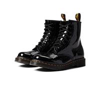 Dr. Martens Herren Black Amphibians, Schwarzes Patent Leopard Emboss, 37 EU