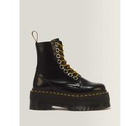 Dr. Martens Jadon Max Buttero Leder Plateaustiefel Schuhe in Schwarz, Größe: 43