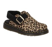 Dr. Martens Damen Pantoletten JORGE 2 Beige Rauleder Leopard, Größe:40, Farbauswahl:beige-kombi
