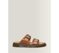 Dr. Martens Josef Leder Buckle Slide Sandalen in Braun/Bräunen, Größe: 37
