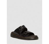 Dr. Martens Josef Leder Buckle Slide Sandalen in Schwarz, Größe: 47