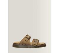 Dr. Martens Josef Nubuck Leder Buckle Slide Sandalen in Bräunen/Braun, Größe: 42