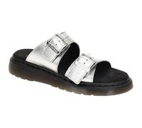 Dr. Martens Josef Metallic Leder Slide Sandalen in Grau, Größe: 41