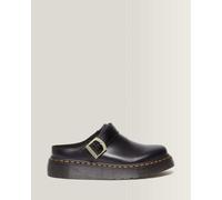 Dr. Martens Laketen Leder Plateau Mules Schuhe in Schwarz, Größe: 36