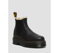 Dr. Martens Leder 2976 Quad Gefütterte Plateau Chelsea Stiefel Schuhe in Schwarz, Größe: 46