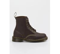 Schnürboots DR. MARTENS "1460 Pascal 8 Eye Boot", Damen, Gr. 40, braun (dunkelbraun), Leder, klassisch, Schuhe, Schnürboots, Freizeitschuh mit Blockabsatz und Anziehlasche (56678820-40) dunkelbraun