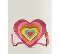 Dr. Martens Leder Powerpuff Herzförmiger Rucksack in Rosa