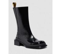 Dr. Martens Maybole Hi Square Toe Lackleder Chelsea Stiefel Schuhe in Schwarz, Größe: 39