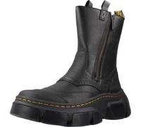 Dr. Martens Militärstiefel aus schwarzem Leder mit Reißverschluss, Chunky Plateau-Sohle, Kampfstil, Schwarz , 42 EU