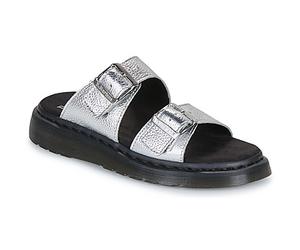 Dr. Martens Pantoffeln Josef Slide Silver Metallic Tumble in Silbern 40