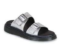 Dr. Martens Pantoffeln Josef Slide Silver Metallic Tumble in Silbern 41
