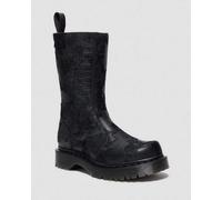 Dr. Martens Rejena Hair On Croc Emboss Leder Stiefel in Schwarz, Größe: 43