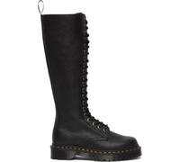 Dr. Martens Stiefel - Tall Black Leather Boots With Lace-Up Design - Gr. 37 (EU) - in Schwarz - für Damen