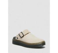 Dr. Martens Suède Carlson Wildlederpantoletten Sandalen in Weiß, Größe: 42