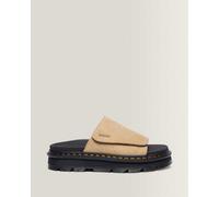 Dr. Martens Suède Zebzag Wildleder Plateau Slides in Bräunen, Größe: 37
