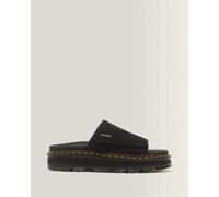 Dr. Martens Suède Zebzag Wildleder Plateau Slides in Schwarz, Größe: 42