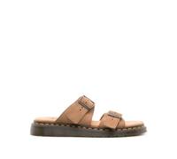 Dr. Martens Josef Nubuck Leder Buckle Slide Sandalen in Bräunen/Braun, Größe: 39
