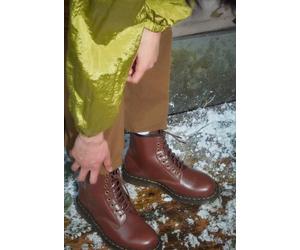 Dr. Martens - Vegan 1460 Brown Norfolk Flat & Brown Borg Fleece - Schuhe - Braun - EU 44 - Synthetic/Synthetic/Gummi Braun EU 44