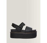 Dr. Martens Voss Quad Lederband Plattform Sandalen, Leder in Schwarz, Größe: 43