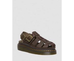 Dr. Martens Wrenlie Leder Fisherman Sandalen in Braun, Größe: 41