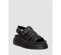 Dr. Martens Wrenlie Open Toe Nappa Leder Fisherman Plateausandalen in Schwarz, Größe: 42