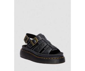 Dr. Martens Wrenlie Open Toe Nappa Leder Fisherman Plateausandalen in Schwarz, Größe: 42